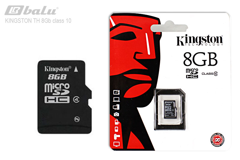 Micro-SD-card KINGSTON 8 Gb class 10 /без адаптера/