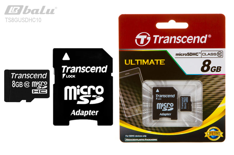 Micro-SDHC-card ULTIMATE 8 Gb /с адаптером/