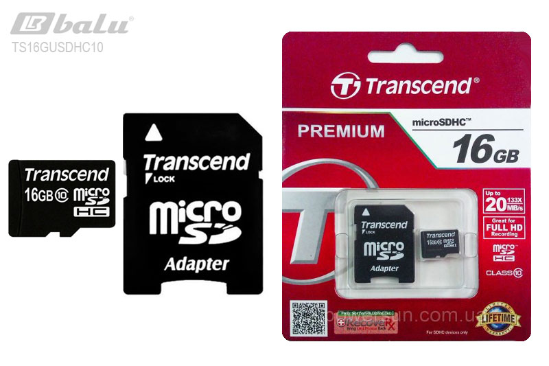 Micro-SDHC-card PREMIUM 16 Gb /� ���������/