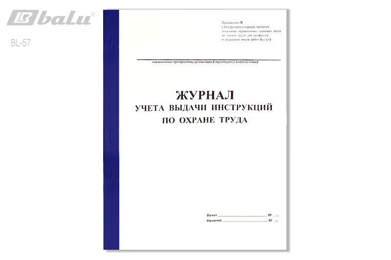 Образец журнала учета выдачи инструкций по охране труда для работников