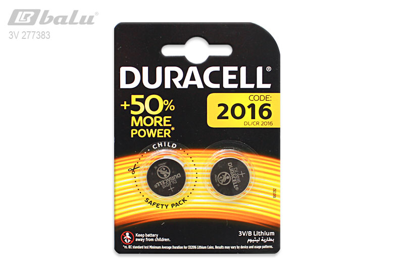  Duracell CR2016 3V , 2BL