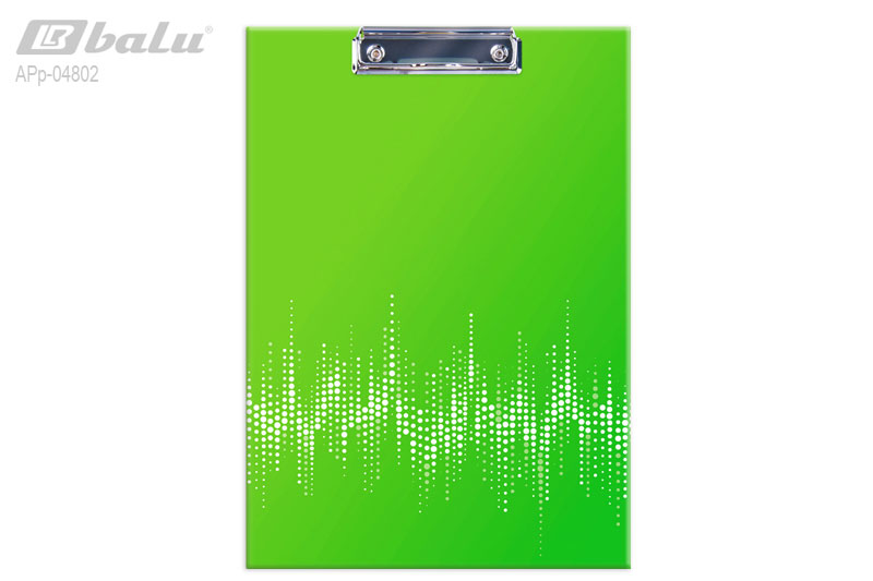 Доска-клипборд, формат А4, металлический зажим, ламинированная бумага, толщина картона 2000 мкм, цвет неоновый зеленый.