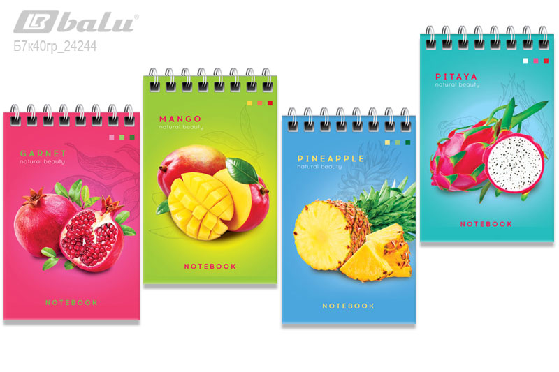 ������� ������ �7, ���������� 40 �, ������ 6,5*10 ��, ������, �� ������, �����, ������� ���������� ������. `Colorful fruits`